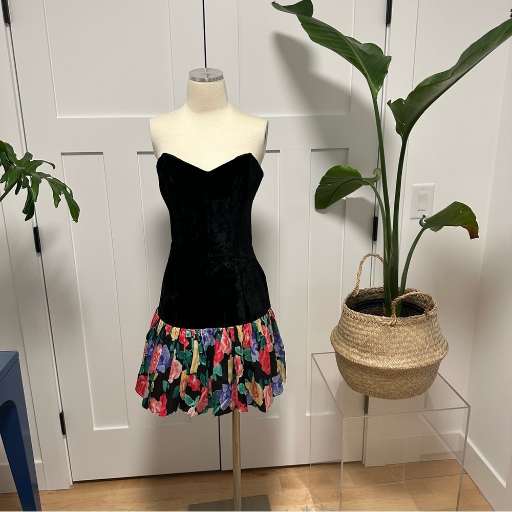 Roberta Black and Colorful Party Dress